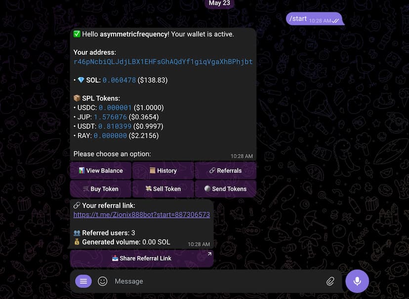 Telegram Trading Bot